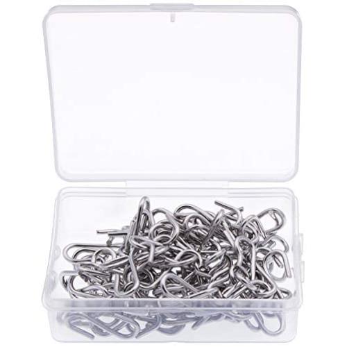 Waycreat Stainless Steel 1 Inch S Hooks Connectors S-shaped Hook, 80-pack