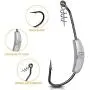 SHUNWEI 25 Pcs/Box Weighted Swimbait Hooks, Weighted Fishing Hooks with Twistlock Mixed 5 Size