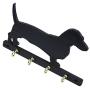 Dachshund Weiner Dog Key Rack Leash Holder Hanger Organizer for Wall - Four Hooks to Hang Dog Leashes - Dachshund Home Decor