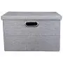 OZEL Mall 1 Collapsible Fabric Containers, Cloth Baskets, Shelf Storage Bin, Closet Organizer Box, with Lid and Handle, 15.5&quotx10.8&quotx9.8", Light Grey (1