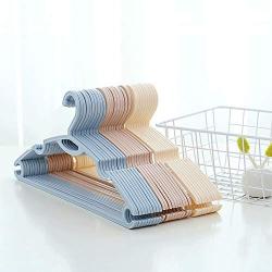 Iddefee Clothes Hanger Pack of 20 Thicken Plastic Hangers Multifunctional Hanger Pants Hangers (Color : Blue, Size : 4018cm)