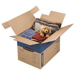 Bankers Boxes SmoothMove Prime Moving Boxes, Tape-Free, FastFold Easy Assembly, Handles, Reusable, Large, 24 x 18 x 18 Inches