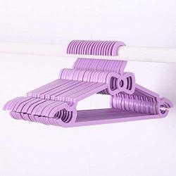 Grey990 10 Pcs Anti-Skid Plastic Clothes Hangers Cute Bow Decor Hanging Drying Racks Purple