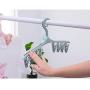 Yuqianjin 5-Pack Hangers, 16.9 Inch, with Adjustable Clips, Non-Slip, Space Saving Clothes Hangers, for Pants, Panties, Underwear, Clothes (Color : Green)