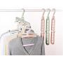 10pcs Random Color Multifunction Support Clothes Drying Rack Creative Clothes Hanger Plastic Scarf Clothes Hangers Hangers Storage Racks