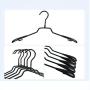 Clothes Hanger 20 Sets Of Adult Dip Hangers For Men And Women Wide Shoulders Without Traces Non-slip Metal Pants Clips Wet And Dry Clothes Hanging Pants Hangers ( Color : Black , Size : 39x14cm )