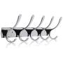 Xiaolanwelc 5 Hooks Stainless Steel Coat Hooks Wall Mounted Hangers Hat Towel Clothes Robe Hook Bathroom Storage Hanger Holder Accessories