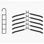 2pcs Random Color 5 in 1 Pant Rack Shelves Stainless Steel Clothes Hangers Multi-Functional Wardrobe Magic Hanger