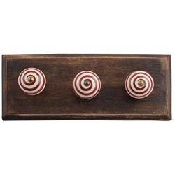 Indianshelf Handmade 1 Artistic Vintage Cream Wooden Strip Wall Hooks Hangers/Clothes Hooks for Wall