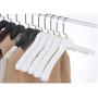 5pcs Random Color Non Slip Black White Plastic Clothes Hanger with Notched for Dress and Sun-top