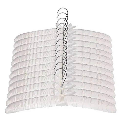 Tosnail Satin Padded Hangers Foam Padded Hangers Dress Hangers - Ivory 12 Pack Tosnail Satin Padded Hangers Foam Padded Hangers Dress Hangers - Ivory 12 Pack