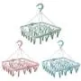 Multifunctional Drying Rack Sock Holder3pcs Random Color 32 Clips Portable Socks Cloth Hanger Rack Clothespin Wardrobe Storage Cloth Hangers