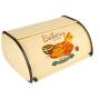 Hot Sales X459 Metal French Vintage Bread Box/Bin/kitchen Storage Containers/Home KitChen Gifts with Roll Top Lid (yellow)