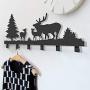 Decorative Coat Hooks Wall Mounted, Cartoon Childrens Hangers, Metal Towel Racks for Bathroom, Dog Leash and Key Holder, Entryway Clothes and Hat Organizer Rack | Deer