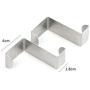 Newest 2PC Door Hook Stainless Kitchen Cabinet Clothes Hanger Levert Dropship dig6928 (Silver)