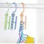 10pcs Random Color Hanger for Clothes Modern Style One Hanger Can Hold 5 Clothing Suit for Clothes Collector and Beautiful Lady Save Wardrobe Space