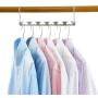 TOPIA HANGER Wonder Multifunctional Clothes Hangers Space Saving Hangers Updated Design Wider Wavy Slots Metal Magic Hangers Heavy Duty Chrome Hangers Closet Organizer Hanger 4pcs CT11C