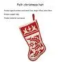 Christmas Stocking Xmas Ornament Holiday Décor Tree Hanger Xmas Stocking for Christmas Tree Decoration Silverware Holder Pockets Fork and Knives Pocket