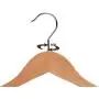 STSUNEU Large Wood Hangers, Wooden Hangers Gugertree with Wide Shoulders,Suit Hanger， Natural Finished Goods, Trouser Rack, 6/ Pack