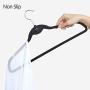 Yaheetech 100 Pack Cascading Non Slip Velvet Hangers Suit Clothes Hangers Black