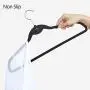 Yaheetech 100 Pcs Flocked Non Slip Cascading Velvet Hangers Suit/Shirt/Pants/Clothes Tidy 360 Swivel Hook Black