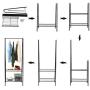 Homebi Garment Rack Metal Clothing Rack Coat Organizer Laundry Closet Storage Entrway Shelving Unit with Hanger and 2-Tier Durable Shelf for Shoes Clothes Storage in Black, 23.6”Wx13.19”Dx63”H Homebi Garment Rack Metal Clothing Rack Coat Organizer Laundry Closet Storage Entrway Shelving Unit with Hanger and 2-Tier Durable Shelf for Shoes Clothes Storage in Black, 23.6”Wx13.19”Dx63”H