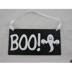 Halloween Wood Sign Door Hanger Wall Hanger Boo With Ghost