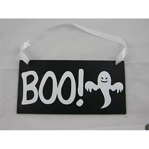 Halloween Wood Sign Door Hanger Wall Hanger Boo With Ghost Halloween Wood Sign Door Hanger Wall Hanger Boo With Ghost