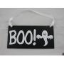 Halloween Wood Sign Door Hanger Wall Hanger Boo With Ghost
