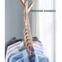 Space-Saving Hangers 5PCS Magic Clothes Hanger Organizer Rotate Anti-Skid Folding Hanger Multifunction Space Saving and Cascading Features for Drying and Storage to Family Green