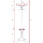 ZKYMJ Wood Stand hat Coat Coat Rack Hanging Bag Hanger Tree 12 Hook with Umbrella Stand Modern Hanger Clothes (Color : D)