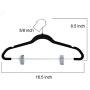 Tosnail 24 Pack Velvet Hangers Skirt Hangers Pants Hangers with Clips and Swivel Hook - Black