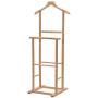 Wood Valet Stand Coat Rack Executive Clothes Suit Hanger