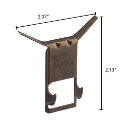 National Hardware N260-299 V2552 Brick Hangers in Antique Brass, 2 Pack