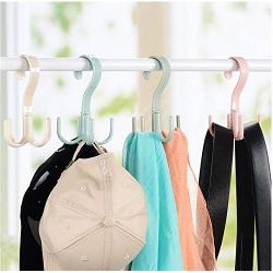 5pcs Random Color Multipurpose Scarf Coat Hanger Belt Bag Accept Plastic Clothes Hanger A Hook Bag A Hook Scarf Frame