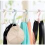 5pcs Random Color Multipurpose Scarf Coat Hanger Belt Bag Accept Plastic Clothes Hanger A Hook Bag A Hook Scarf Frame