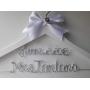 Wedding Hanger, Wedding Hanger, Bridal Hanger with Date, Personalized Custom Bridal Hanger, Brides Hanger, Rhinestone, Name Hanger, Wedding Hanger With Bow.