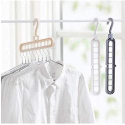 10PC Random Color Multifunction Support Clothes Drying Rack Creative Clothes Hanger Plastic Scarf Clothes Hangers Hangers Storage Racks Decoration