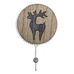 Flightbird Flightbird Coat Hooks Wall Mounted Retro Wooden Reindeer Key Hooks Self Adhesive Clothes Hanger Hat Rack Sundries Organizer Heavy Duty Utility Hooks for Bedroom,Bathroom,Office