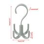 Dabixx 360 Degree Rotating Belt Hanger Scarf Tie Rack Holder Hook Closet Organizer - Blue