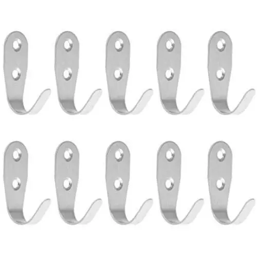 uxcell 10pcs Wall Hooks Stainless Steel Wall Mounted DIY Coats Prong Robe Hooks Clothes Hanger Holder with Screws uxcell 10pcs Wall Hooks Stainless Steel Wall Mounted DIY Coats Prong Robe Hooks Clothes Hanger Holder with Screws