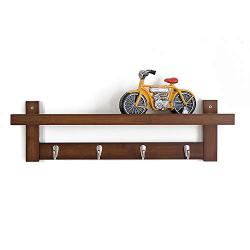 WZP Clothing Display Rack Hanger Wall Hanging Wall Bedroom Bag Rack,Entrance Hall Porch Hook Wall Coat Rack Floor Entry Rack Retro Color/As Shown / 61cm