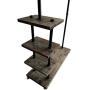 LARRY SHELL Industrial Pipe Clothing Rack, Pine Wood Shelving Shoes Rack Cloth Hanger, with Locking Wheels, Durable and Long Lasting, for Retail Store,Laundry Room