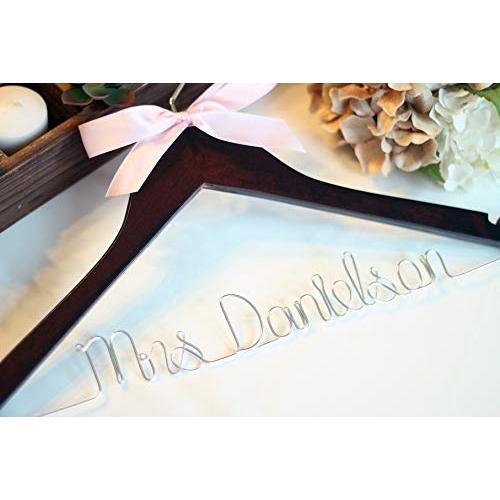 Wedding Dress Hangers - Bride Hanger, Wedding Hanger, Personalized Hanger, Bridal, Wedding Dress Hanger, Custom Wire Hanger, Mrs Hanger, Name Hanger