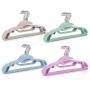 10pcs Random Color Adult Multifunctional Plastic Clothes Hangers Household Dress Storage Closet Organizer Hanging