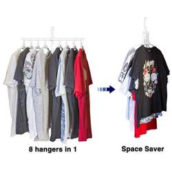 JJMG New Collapsible Innovative Folding Clothes Hanger, Practical, Save Spacer ? Magic Wardrobe Organizer, Easy to Use, Durable and Non-Slipping Foldable Hanger Pack of 2