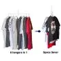 JJMG Collapsible Innovative Folding Clothes Hanger, Practical, Save Spacer ? Magic Wardrobe Organizer, Easy to Use, Durable and Non-Slipping Foldable Hanger Pack of 2