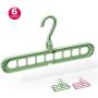kayaso Magic Hangers Space Saving Clothes Hangers Organizer Smart Closet Space Saver Pack of 6 with Sturdy Plastic for Heavy Clothes