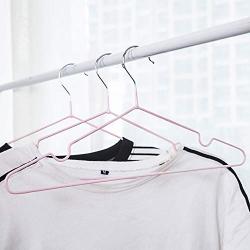 High-tech type 10pcs Children Adult Clothes Hanger Clothes Drying Rack Non Slip Metal Shirt Hook Hangers,Blue