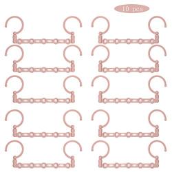 HJYPYJ Magic Hanger,360?? Rotate Magical Hangers,Multifunction PP Hanger,Space-Saving Organizer Hangers, Isometric Design/Pink / 25x11x3.2cm